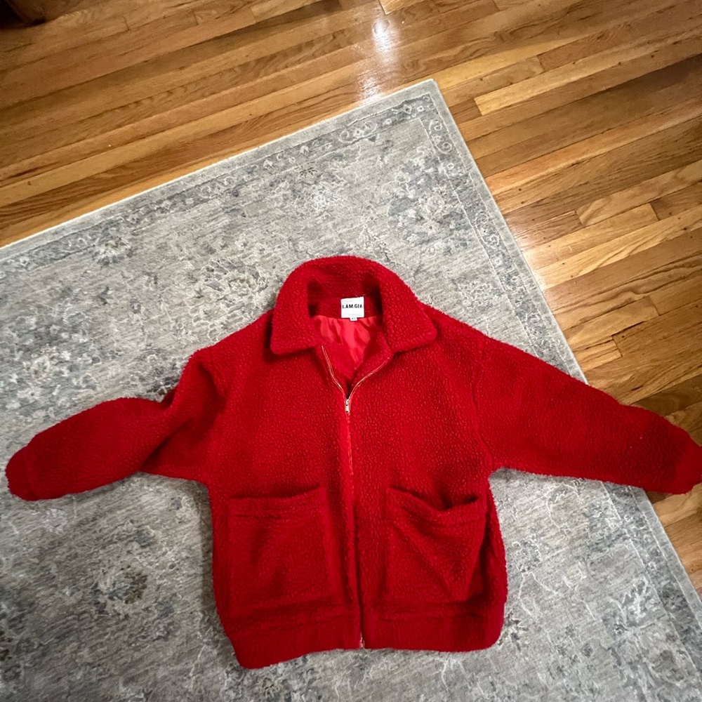 I.AM.GIA Red Teddy Coat